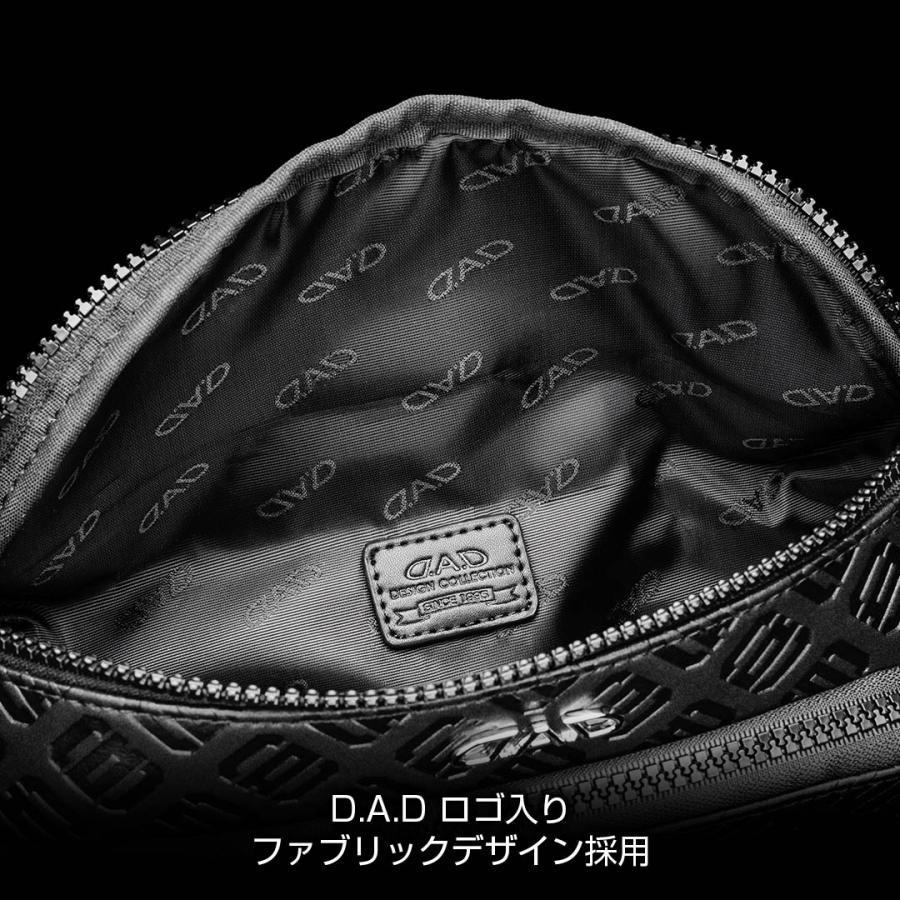 美品　D.A.D ギャルソン　ボディバッグ　　デーアーデー　本革 D.A.D ボディバッグ LE128 車 DAD ギャルソン GARSON BODY BAG 大容量