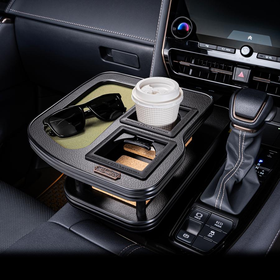 トヨタ アルファード/ヴェルファイア 型式：AGH/AAHH/TAHA 4# 年式：R5/6〜 MAULBEERE フロントセンターテーブル ブラウン/オリーブ D.A.D ギャルソン GARSON | MAULBEERE | 09