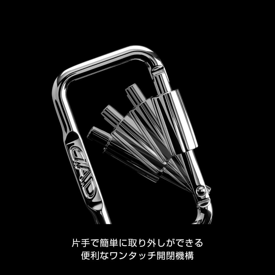 【新商品！11月下旬発売！】D.A.D スクエア カラビナ キーリング SB229 車 DAD ギャルソン GARSON スマートキー 鍵 キーホルダー クリスタル リモコンキー | D.A.D | 08