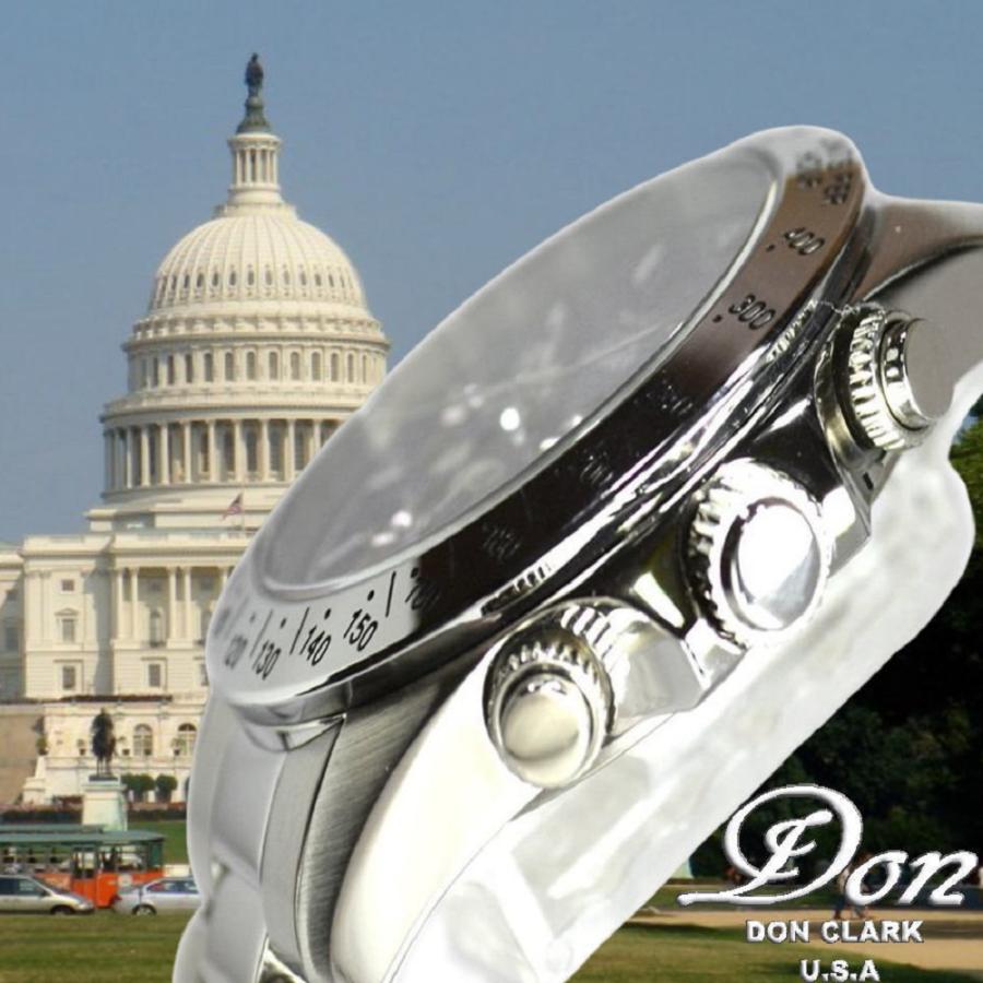 腕時計 メンズ 送料無料  ダンクラーク クロノグラフ S.EPSON(セイコー)製ムーブメント搭載 シルバーローマン文字盤 天然１Ｐダイヤモンド入り |  | 03