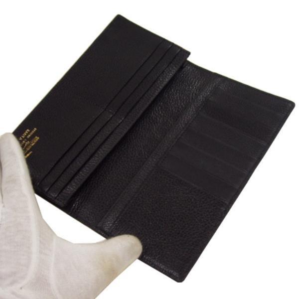 極美品✨サンタマリア ロングウォレット クロコダイル ワニ革 一枚革 BLACK クロコダイル 財布 メンズ 長財布 ワニ革 カイマン背鰐T102ブラック