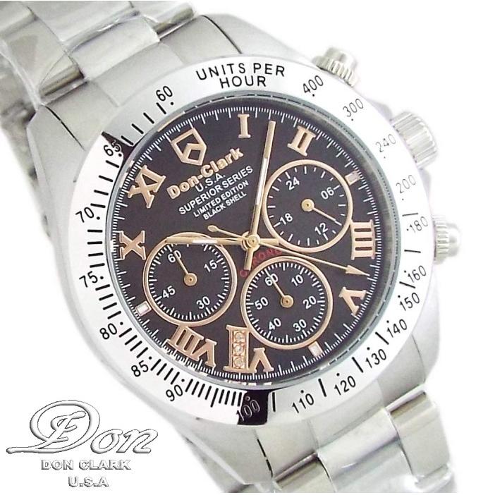 アメリカ製ドンクラーク、クロノグラフ Amazon | 限定モデル ペアウォッチ ［ダンクラーク］Don Clark メンズ