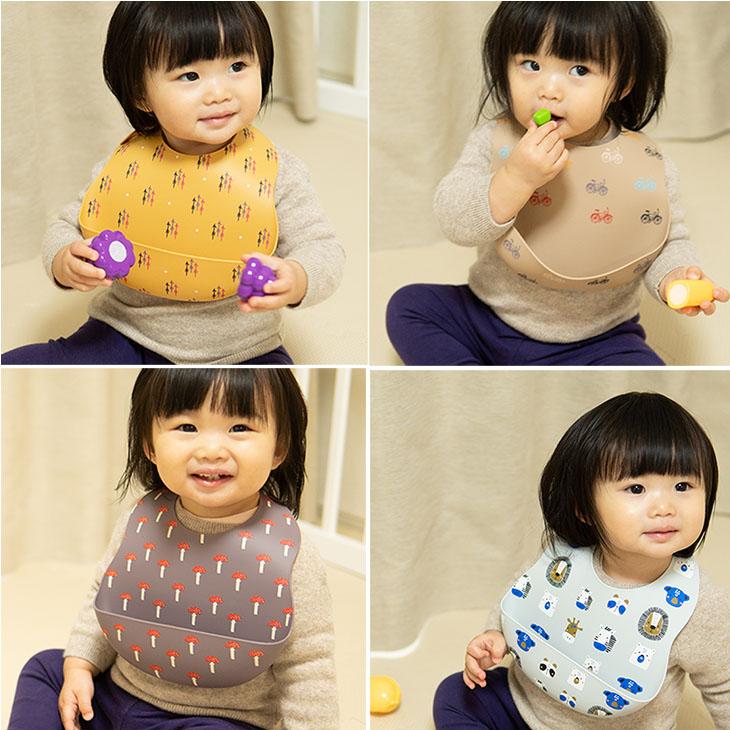 シリコンスタイ シリコンビブ 無地 お食事エプロン 離乳食 エプロン