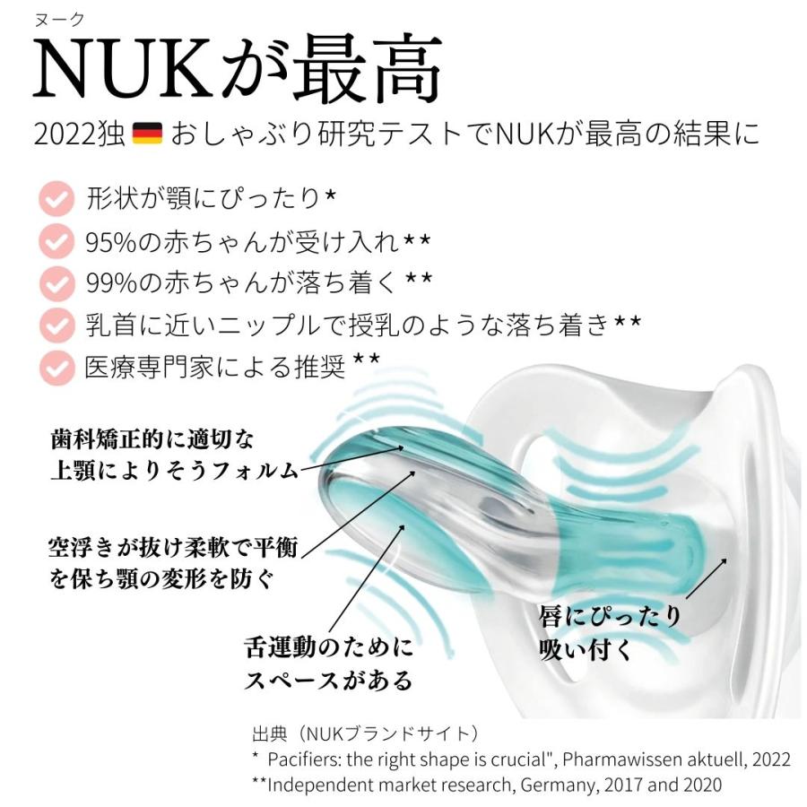 NUK（ヌーク） おしゃぶり ジーニアス ベビー 新生児 s mサイズ スター