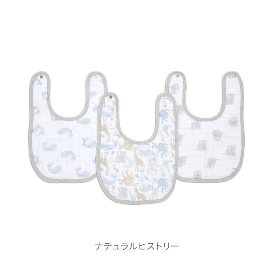 aden + anais エイデンアンドアネイ スナップビブ 3枚セット | コットン ビブ よだれかけ ダブルガーゼ ギフト |  | 10