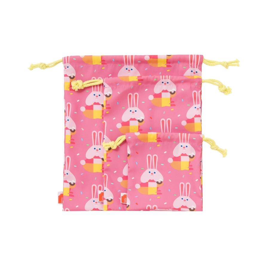 Solby（ソルビィ） きんちゃく3枚セット | 巾着 セット バッグ 大 中