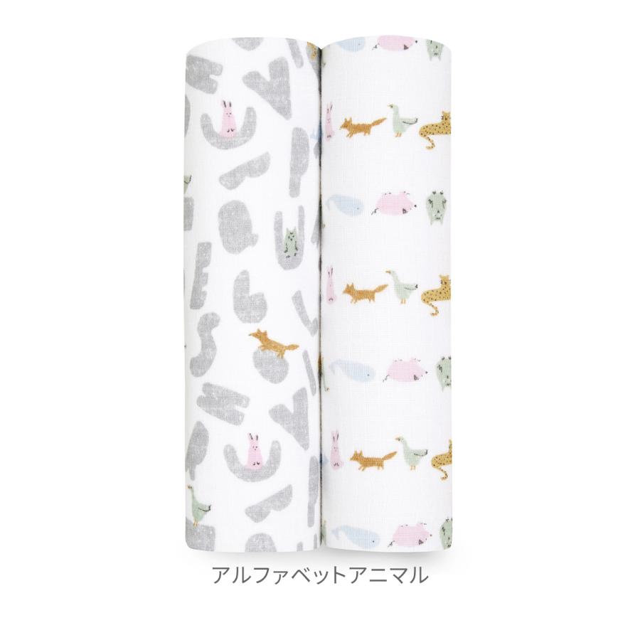 aden + anais エイデンアンドアネイ スワドル 2枚セット|コットン おくるみ ダブルガーゼ ギフト 日よけ |  | 07