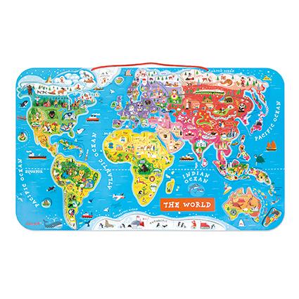 公式 送料無料 Janod ジャノー マグネット ワールドマップ パズル 世界地図 地図 国 勉強 英語 型はめ 知育 知育玩具 子ども キッズ Tyjd バーゲンセール