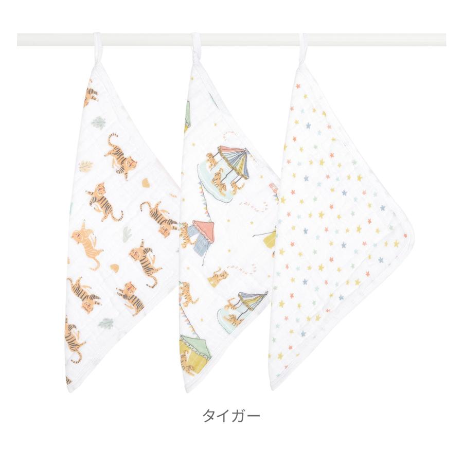 aden + anais エイデンアンドアネイ ウォッシュクロス 3枚セット | よだれ拭き ダブルガーゼ ギフト 入園 お風呂 多用途 | aden+anais | 08