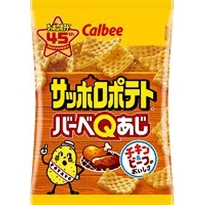 【カルビー】50円　サッポロポテト バーベＱ味24g ［小袋サイズ］（24袋入）｜dagashi