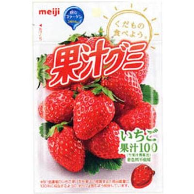 果汁グミ 【明治】100円 果汁グミ いちご(10袋入) : 駄菓子 果汁グミ 【明治】100円 果汁グミ いちご(10袋入) : 駄菓子
