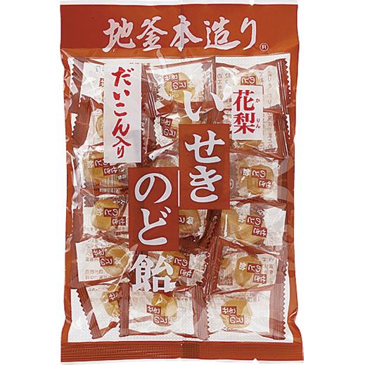 【井関食品】250円　地釜本造り いせきのど飴〈だいこん入りかりんのど飴〉100g（10袋入）｜dagashi