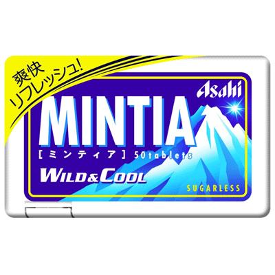 【送料無料100個セット】アサヒフード ミンティア ワイルド＆クール 50粒×100個入 MINTIA ミント タブレット菓子 まとめ買い 大量 アサヒフード】100円 ミンティア ワイルド＆クール50粒（10個入