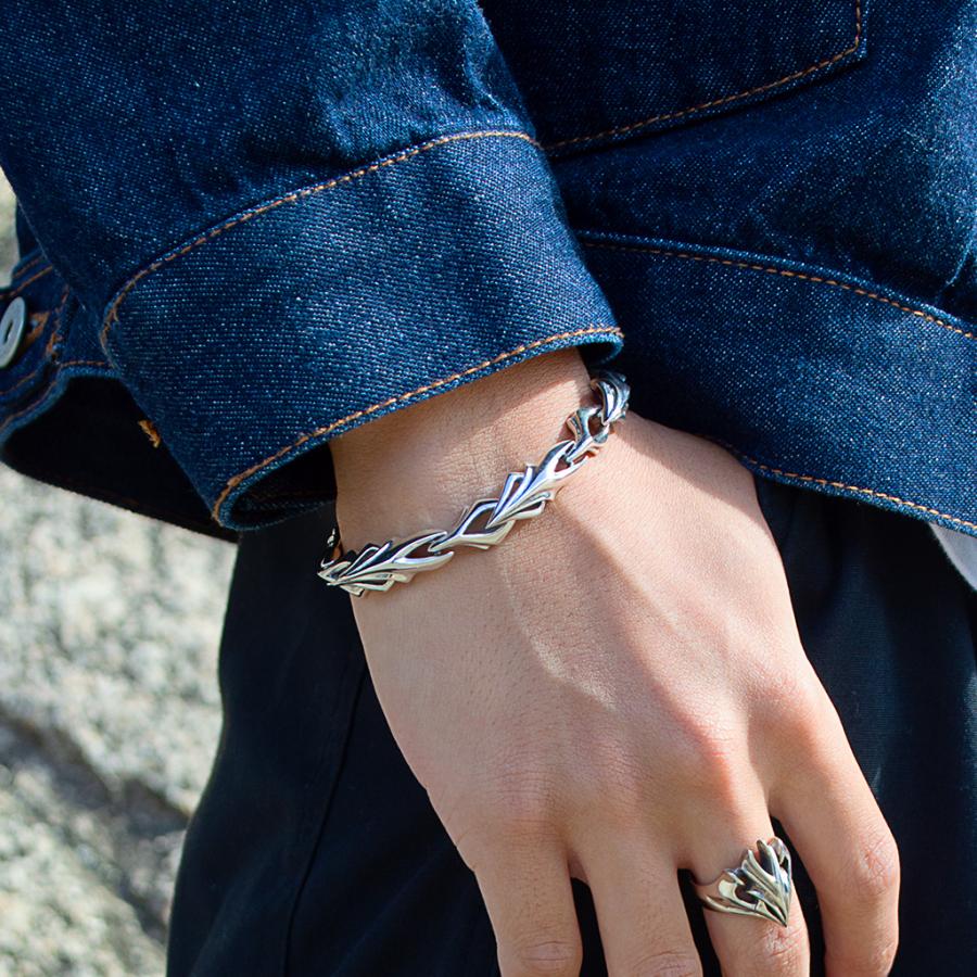 大特価　シルバーブレスレット 楽天市場】極太 軽量 ダブル 喜平 チェーン シルバーブレスレット 18