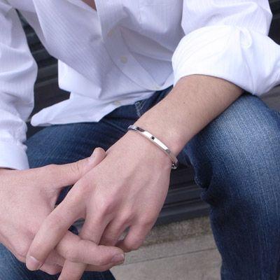 送料無料 ブラックキュービックジルコニア シルバーバングル シンプル カジュアル ブレス オリジナル ハンドメイド ブランド DAgDART ダグダート DB-140BCZ |  | 02