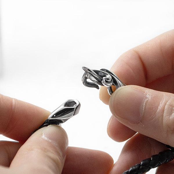 ブレスレット レザー 網革 シルバー925 人気 プレゼント