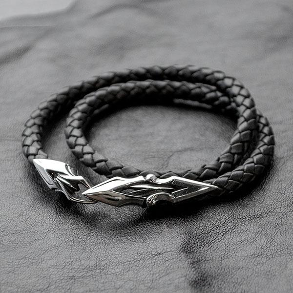 送料無料 メンズ ブレスレット レザー シンプル シルバー925 人気 プレゼント メンズアクセ 本革 編革 おしゃれ カジュアル dagdart ダグダート DB-157