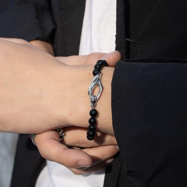 ブレスレット シルバー オニキス メンズ シンプル シルバー925 天然石 おしゃれ カジュアル 銀製 人気 プレゼント ハンドメイド dagdart ダグダート DB-180OX |  | 03