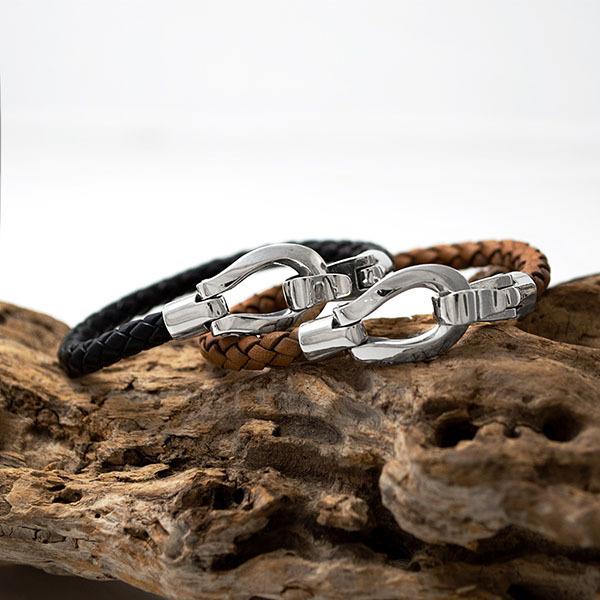 ブレスレット レザー シンプル 馬蹄 ホースシュー シルバー925 カジュアル シンプル 人気 送料無料 オリジナル ハンドメイド dagdart ダグダート DB-181 | 