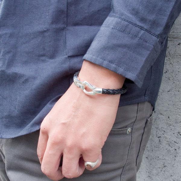 ブレスレット レザー シンプル 馬蹄 ホースシュー シルバー925 カジュアル シンプル 人気 送料無料 オリジナル ハンドメイド dagdart ダグダート DB-181 |  | 18