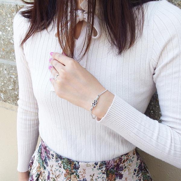 【メール便！送料無料※指定日・ 代引き不可】 レディース ブレスレット  絆 結び チェーン シルバー シルバー925 クリスマス DAgDART ダグダート DB-185 |  | 05