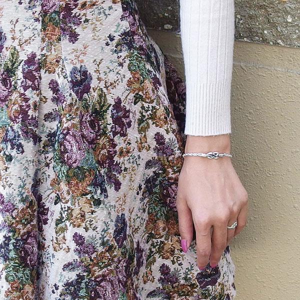 【メール便！送料無料※指定日・ 代引き不可】 レディース ブレスレット  絆 結び チェーン シルバー シルバー925 クリスマス DAgDART ダグダート DB-185 |  | 07