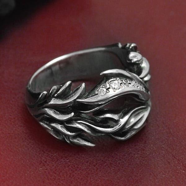 送料無料][D.four]炎モチーフキュービックジルコニア シルバーリング