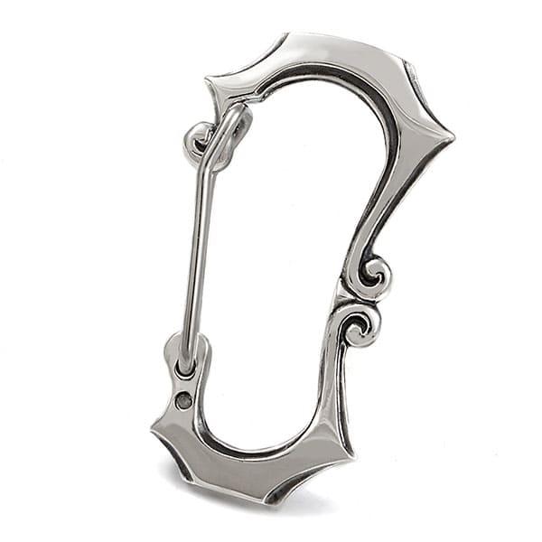 送料無料 名入れ カラビナフック キーホルダー 925 銀製 刻印 シルバー ギフト 人気 おしゃれ オリジナル ドメスティック ブランド D.four ディーフォー DF-062 | 