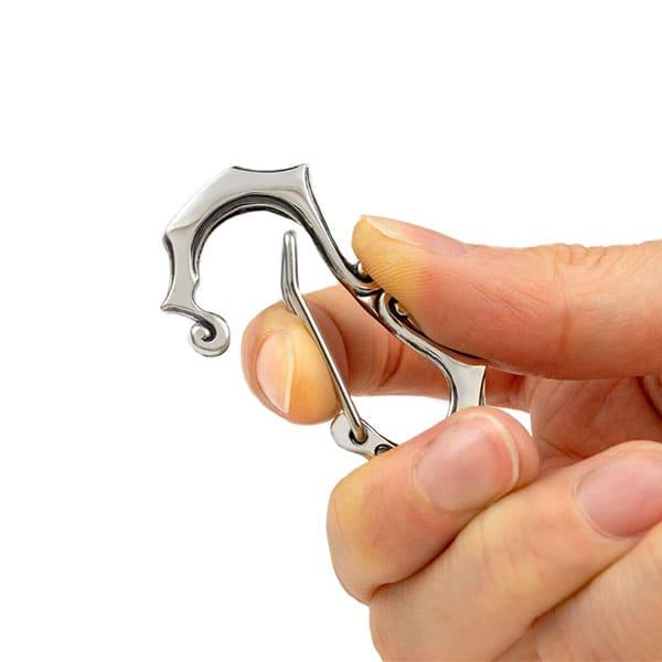 送料無料 名入れ カラビナフック キーホルダー 925 銀製 刻印 シルバー ギフト 人気 おしゃれ オリジナル ドメスティック ブランド D.four ディーフォー DF-062 |  | 12