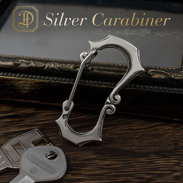 送料無料 名入れ カラビナフック キーホルダー 925 銀製 刻印 シルバー ギフト 人気 おしゃれ オリジナル ドメスティック ブランド D.four ディーフォー DF-062 |  | 01