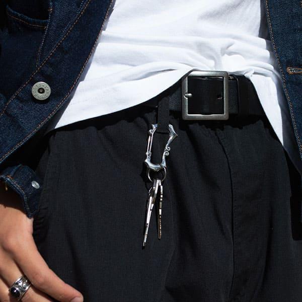 送料無料 名入れ カラビナフック キーホルダー 925 銀製 刻印 シルバー ギフト 人気 おしゃれ オリジナル ドメスティック ブランド D.four ディーフォー DF-062 |  | 03