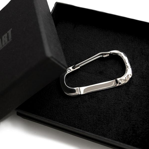 送料無料 名入れ カラビナフック キーホルダー 925 銀製 刻印 シルバー