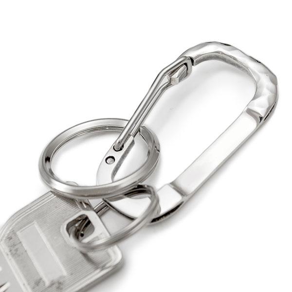 送料無料 名入れ カラビナフック リング付き キーホルダー 925 銀製