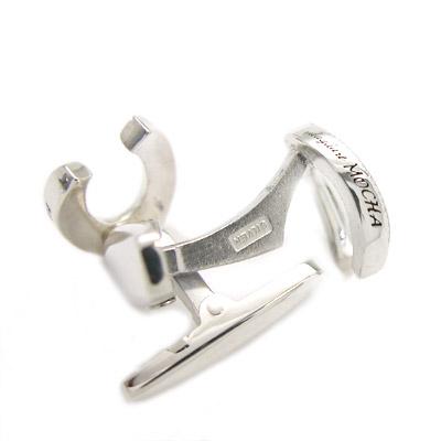 Denmark シルバー925 リーフ　カフス　ボタン　リング Denmark シルバー925 リーフカフスボタンリング