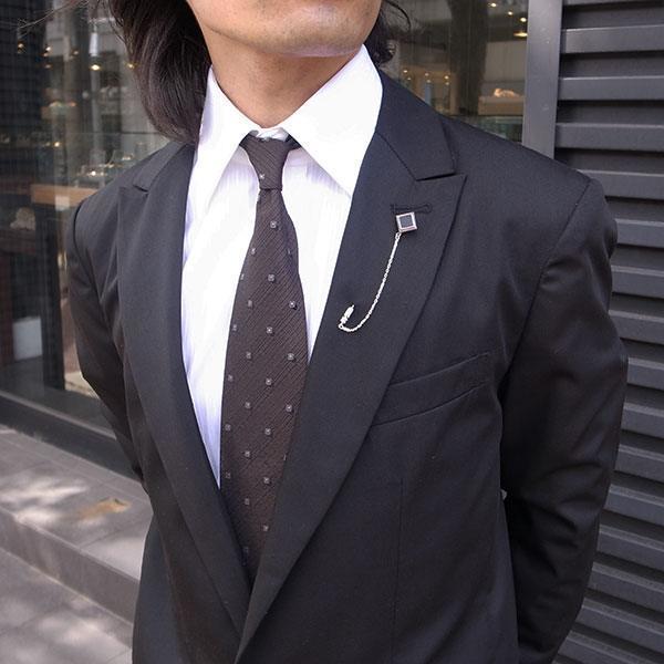 ラペルピン スーツ シルバー オニキス メンズ スクエア シンプル 925 人気 プレゼント パーティーアクセ ギフト オリジナル dagdart ダグダート DK-069OX |  | 05