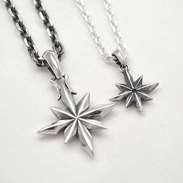 送料無料 ペア ネックレス 誕生石 天然石 シルバー ペンダント スター 星 シンプル カジュアル ペアアクセサリー ペア価格 DAgDART ダグダート DT-328-329の画像