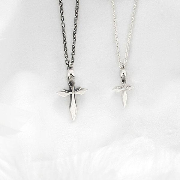 送料無料 ペアネックレス クロス シルバー ペンダント 銀製