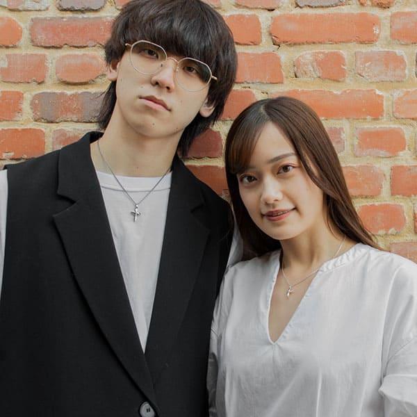 送料無料 ペアネックレス クロス シルバー ペンダント 銀製 シンプル