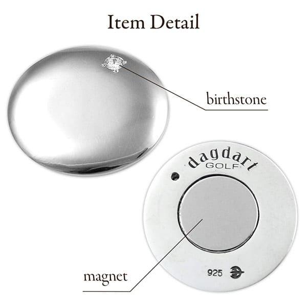 送料無料 ゴルフマーカー 名入れ 誕生石 シルバー925 ギフト プレゼント 父の日 還暦 退職 誕生日 お祝い マーカー コンペ ボールマーカー マグネット MS-052 |  | 04