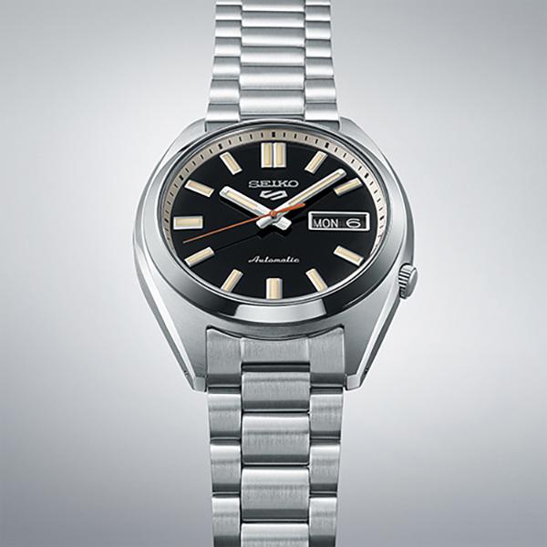 SEIKO セイコー 日本製 自動巻き オレンジ秒針 ブラック 黒 SBSA255 メンズ 腕時計 国内正規品 送料無料の画像