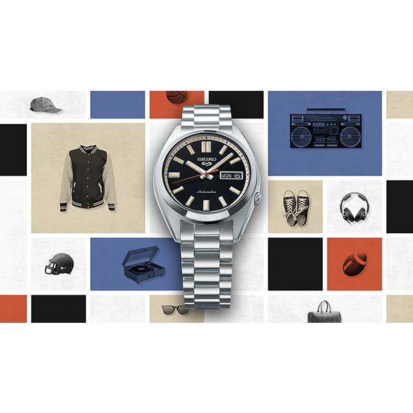 SEIKO セイコー 日本製 自動巻き オレンジ秒針 ブラック 黒 SBSA255 メンズ 腕時計 国内正規品 送料無料の画像