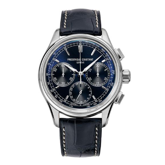 【フレデリックコンスタント】　腕時計　クロノグラフ　黒文字盤　メンズ FREDERIQUE CONSTANT フレデリック コンスタント フライバック