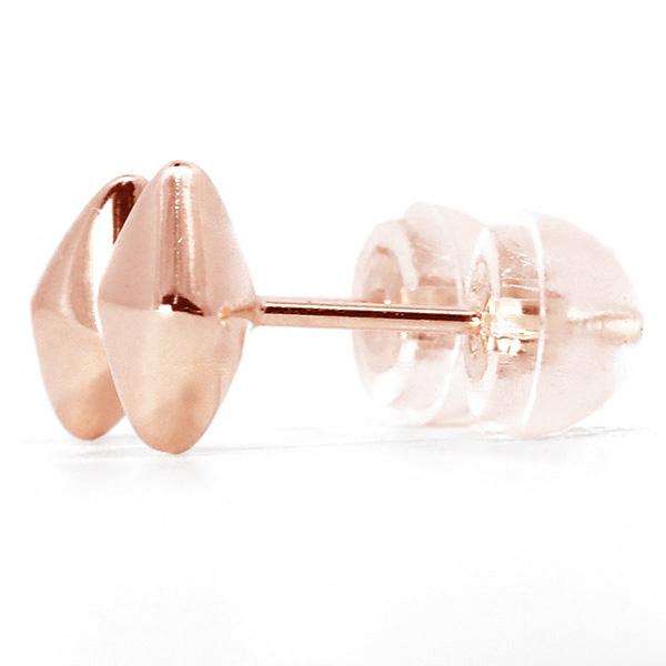 スタッドピアス K18ピンクゴールド/ゴールド スーパーキュービック