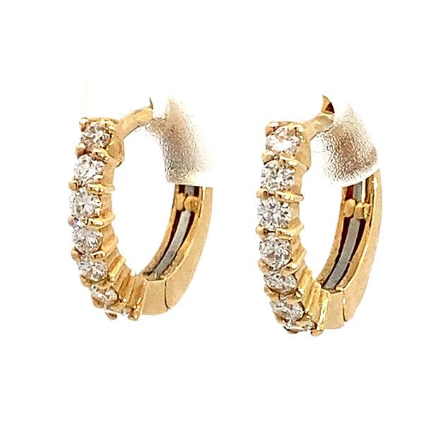 240703）天然ダイヤモンドピアス フープピアス 18k エタニティ ピアス