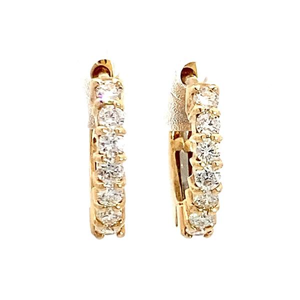 240703）天然ダイヤモンドピアス フープピアス 18k エタニティ ピアス