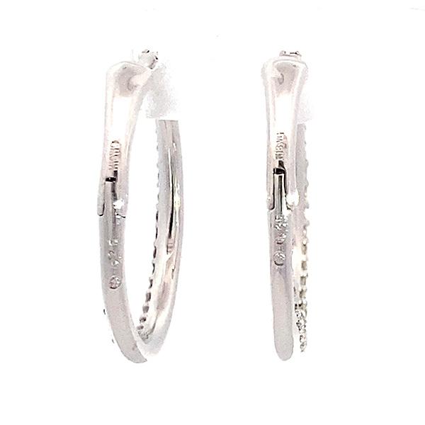 246742）ダイヤモンド ピアス 0.5カラット フープピアス 18k