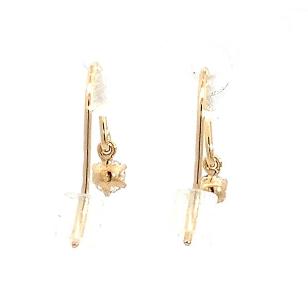 248056）天然ダイヤモンドピアス 0.1ct K18 一粒 ピアス フック