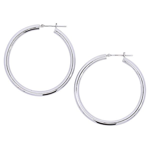 （p340）プラチナピアス 大きめ フープピアス 3mm×40mm PT900 リングピアス 1ペア 大きめ 太め シンプル アクセサリー  金属アレルギー対応 爆買の画像
