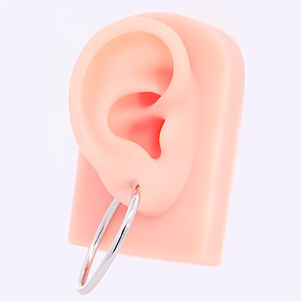 （p340）プラチナピアス 大きめ フープピアス 3mm×40mm PT900 リングピアス 1ペア 大きめ 太め シンプル アクセサリー  金属アレルギー対応 爆買の画像