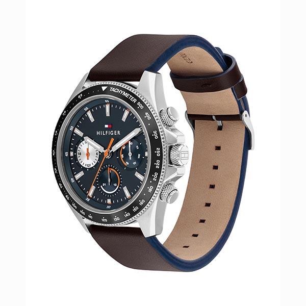 TOMMY HILFIGER トミーヒルフィガー クロノグラフ ダークグレー ダークブラウン 1792208 爆買の画像